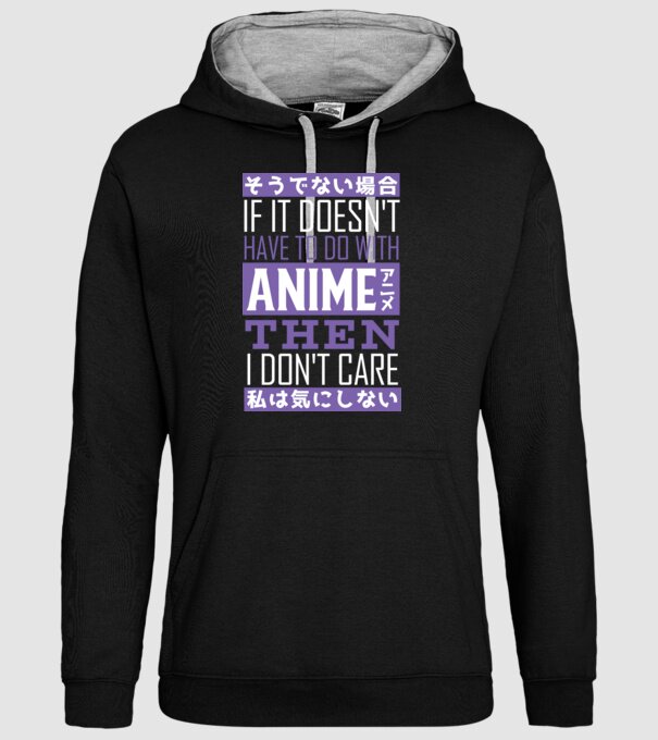 Dacă nu are nimic de-a face cu Anime, nu-mi pasă model negru pe tricou