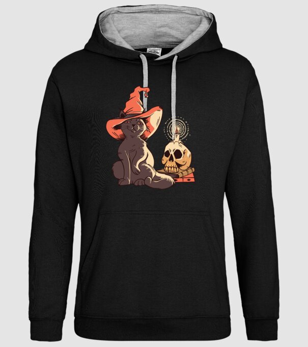 Pisică Halloween model negru pe tricou