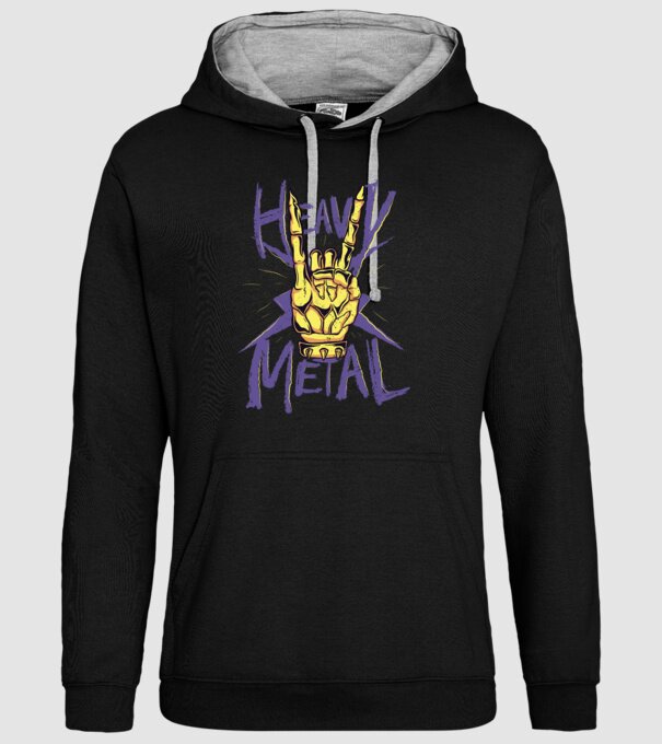 Heavy Metal model negru pe tricou