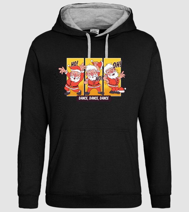 Hohoho dans Moș Crăciun model negru pe tricou