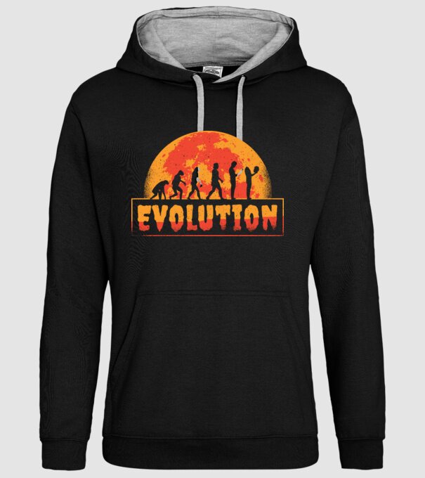 Evoluție Horror model negru pe tricou