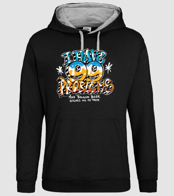 I have 99 Problems - berea belgiană le rezolvă pe toate model negru pe tricou