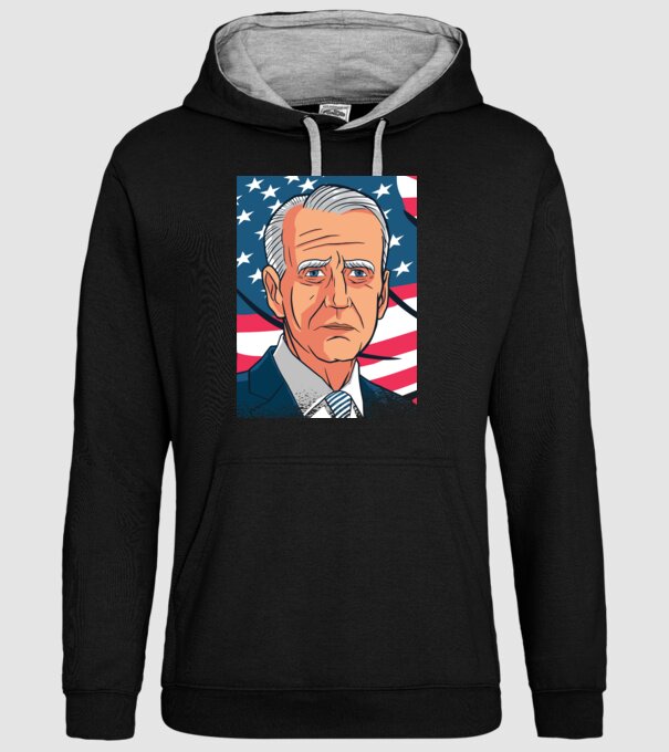 Joe Biden USA model negru pe tricou