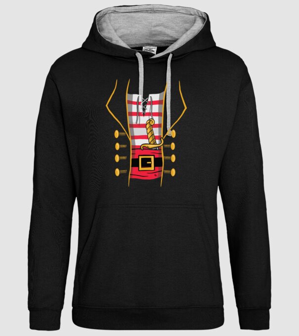 Costum de pirat pentru Halloween model negru pe tricou