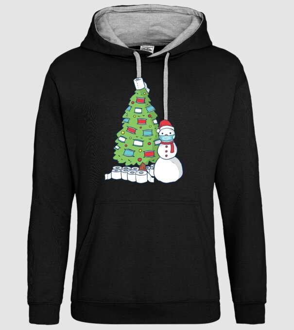 Brad De Crăciun model negru pe tricou