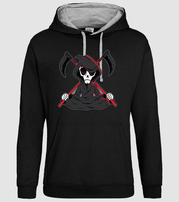 Moartea - Grim Reaper model negru pe tricou