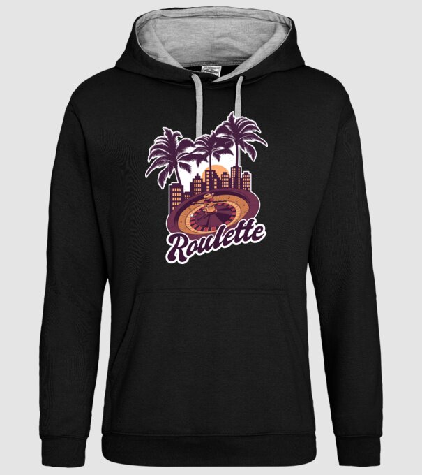 Casino Roulette model negru pe tricou