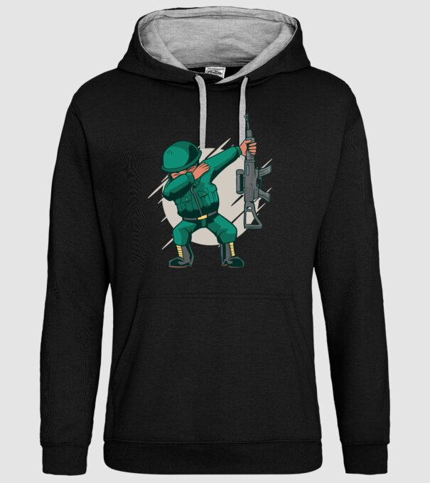 Soldat DAB model negru pe tricou