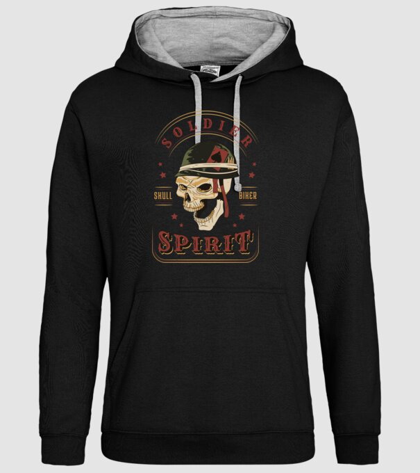 Soldat Craniu model negru pe tricou