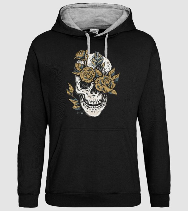 Craniu model negru pe tricou