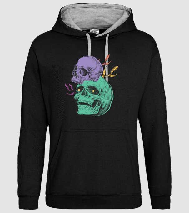 Cranii model negru pe tricou