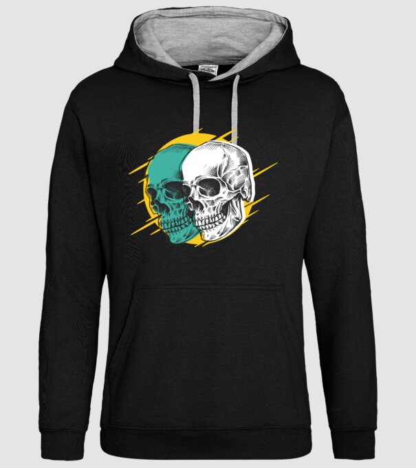 Cranii model negru pe tricou