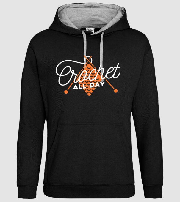 Tricotat pe tot parcursul zilei model negru pe tricou
