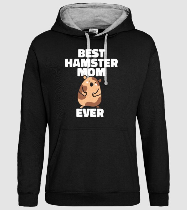 Cea mai bună mamă Hamster model negru pe tricou