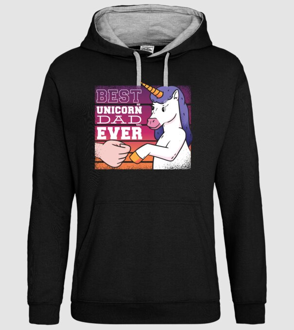 Cel mai bun Tată Unicorn model negru pe tricou