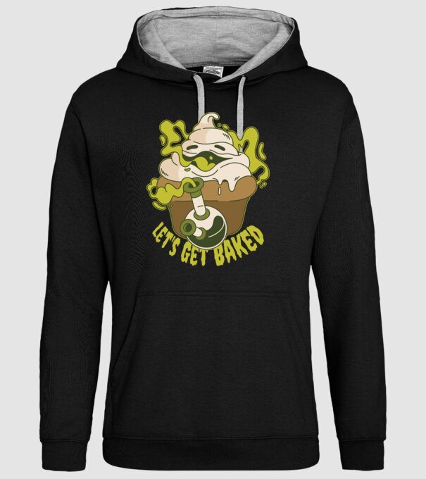 'Let''s Get Baked' model negru pe tricou