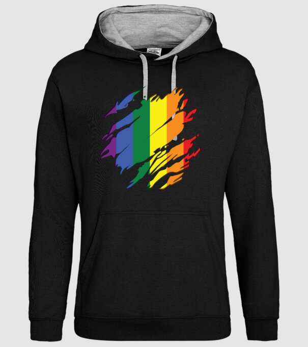 Steag LGBTQ model negru pe tricou