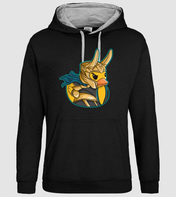 Rață Loki model negru pe tricou