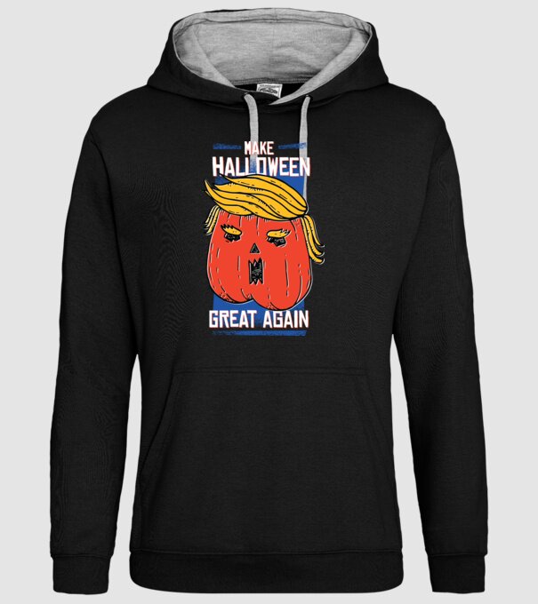 Make Halloween Great Again Trump model negru pe tricou