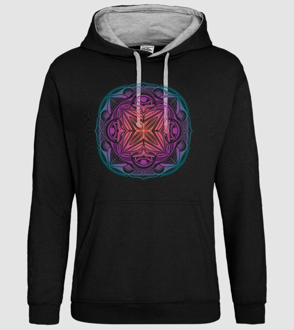 Mandala model negru pe tricou
