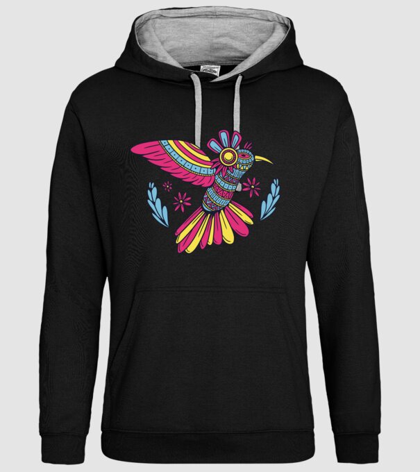Mandala Colibri model negru pe tricou