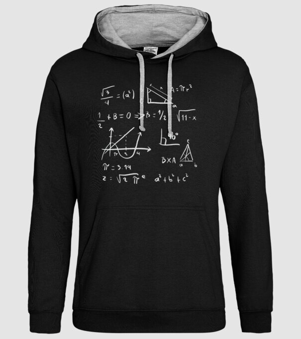 Formule matematice model negru pe tricou