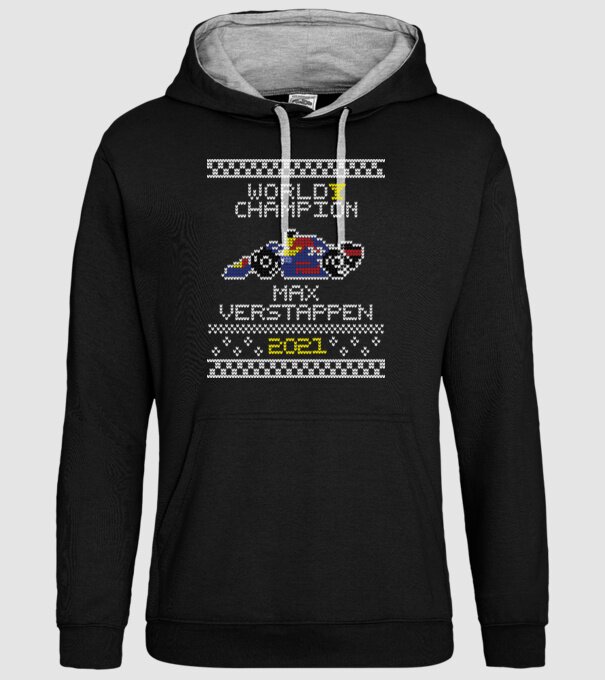 Max Verstappen campion mondial Formula 1 model negru pe tricou