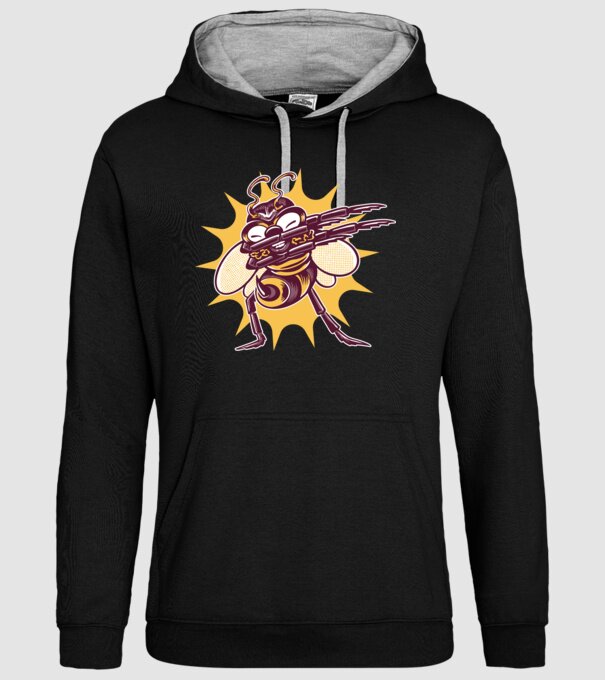 Albină DAB model negru pe tricou