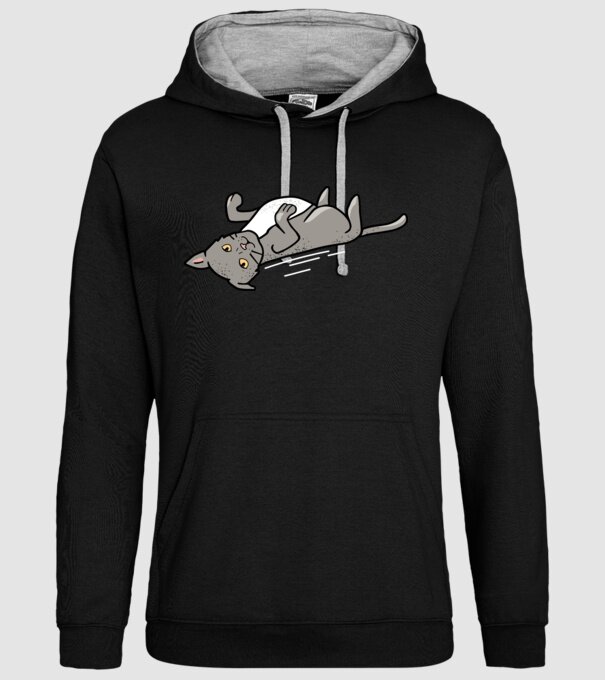 Pisică Cool model negru pe tricou