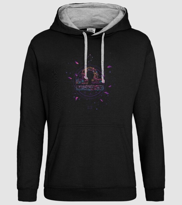 Libra Zodiac model negru pe tricou