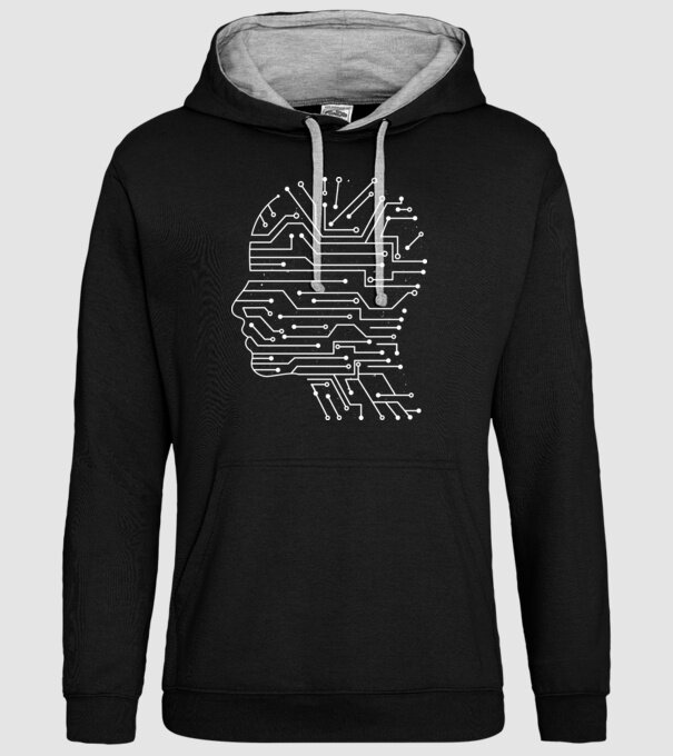 Inteligența artificială AI model negru pe tricou