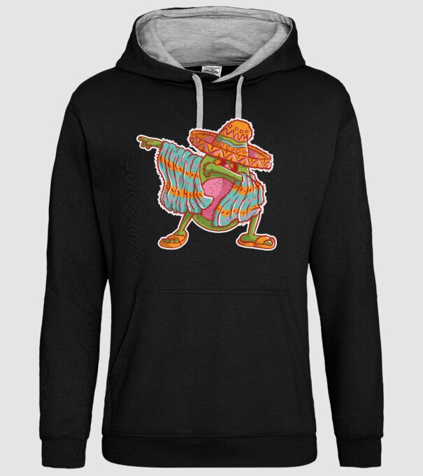 Avocado mexican DAB model negru pe tricou