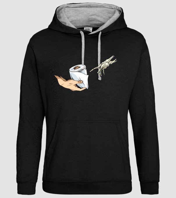 Michelangelo coronavirus hârtie igienică model negru pe tricou