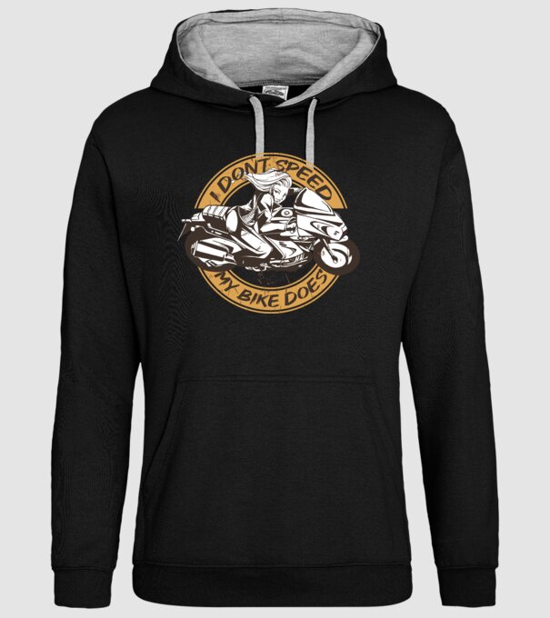 Fată Motociclist model negru pe tricou