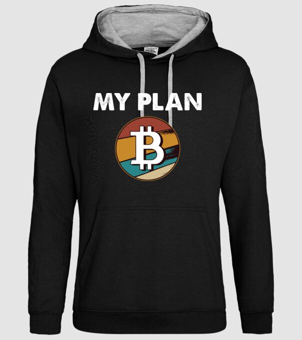 My plan B - Bitcoin model negru pe tricou