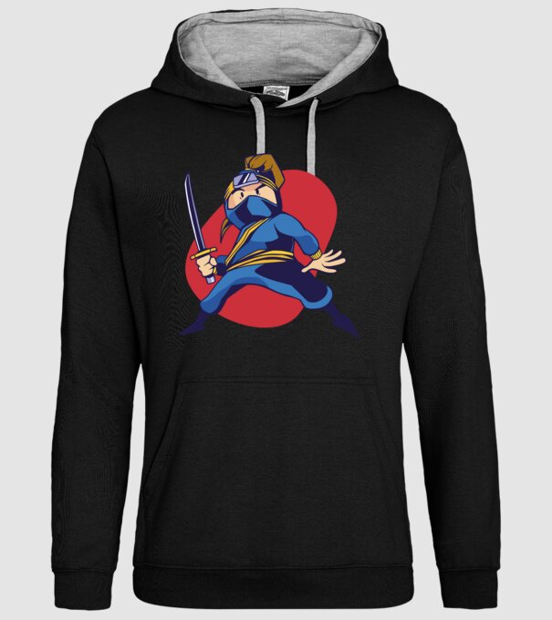 Copil Ninja model negru pe tricou