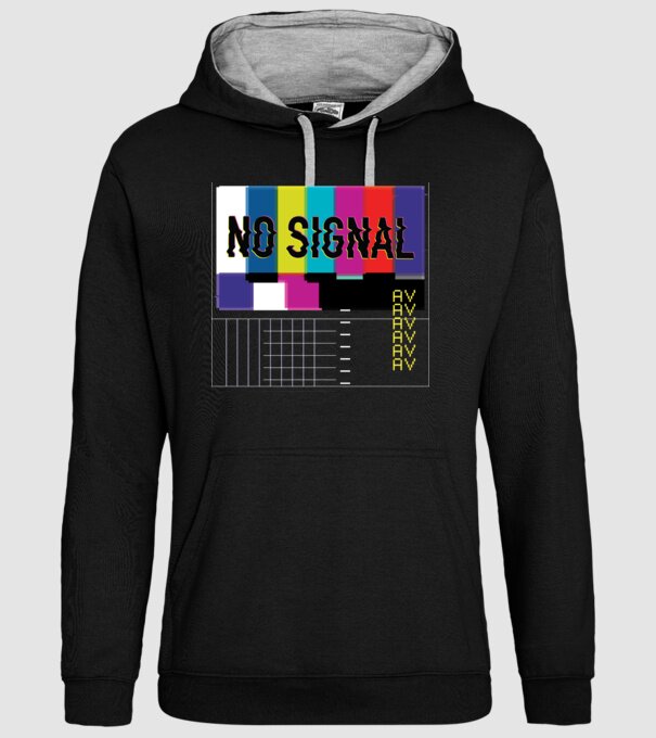 No Signal TV Eroare de transmisie model negru pe tricou
