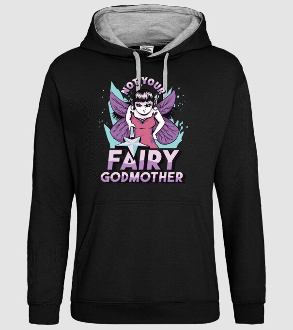 Not Your Fairy Godmother model negru pe tricou