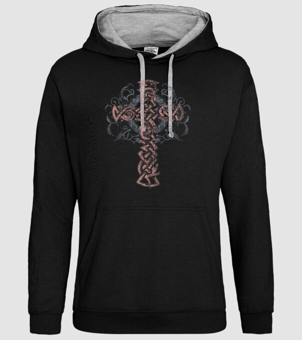 Cruce veche vikingă model negru pe tricou