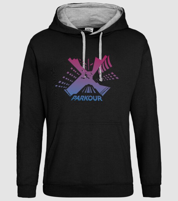 Parkour model negru pe tricou