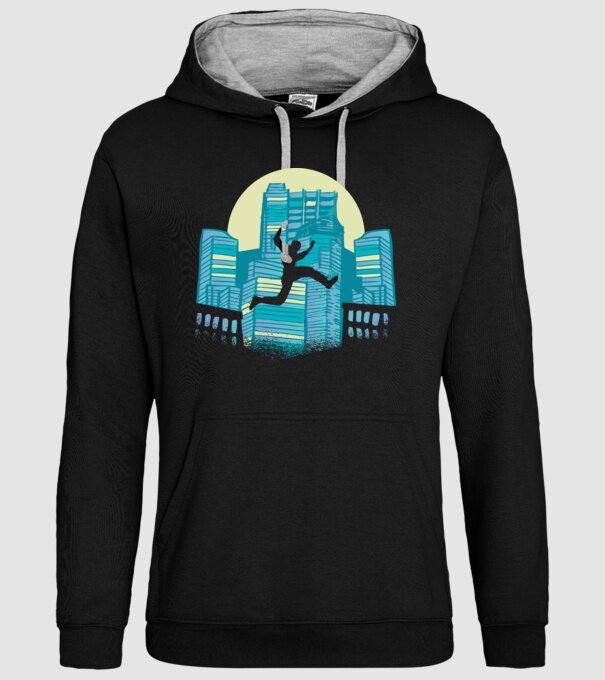 Parkour model negru pe tricou