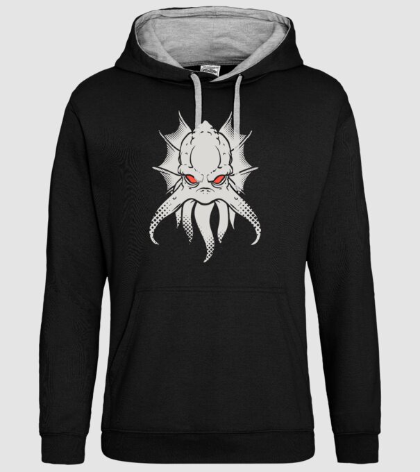 Cap de caracatiță model negru pe tricou