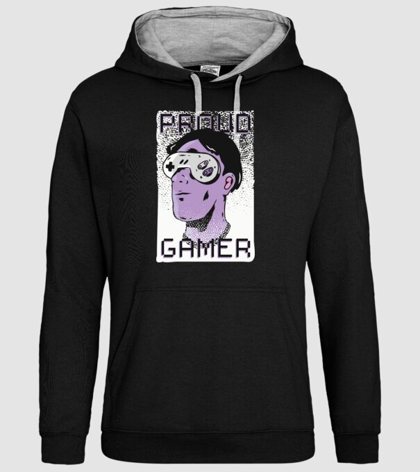 Ochelarii VR Proud Gamer model negru pe tricou