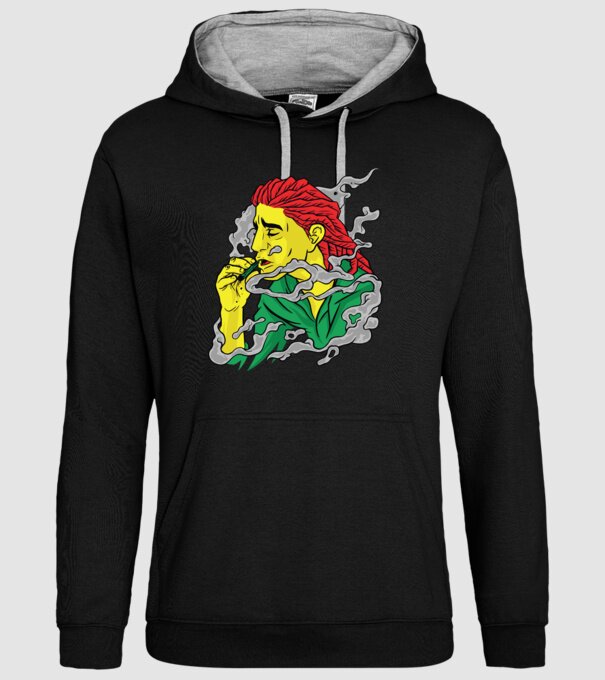 Dreadlock model negru pe tricou