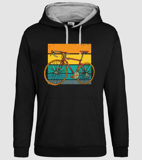 Bicicletă Retro model negru pe tricou