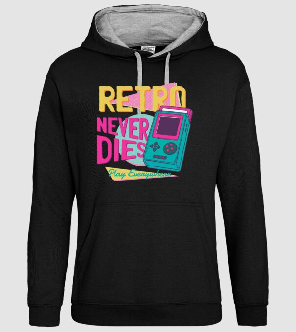 Retro Gameboy model negru pe tricou