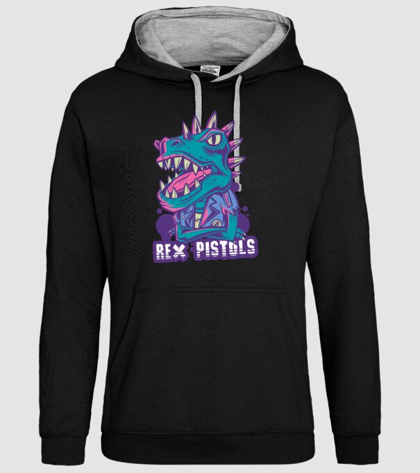 Rex Pistols model negru pe tricou