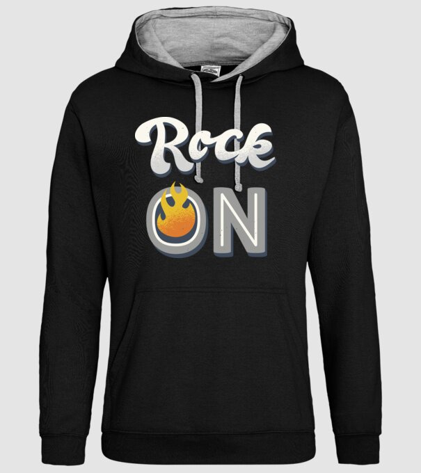 Rock On model negru pe tricou