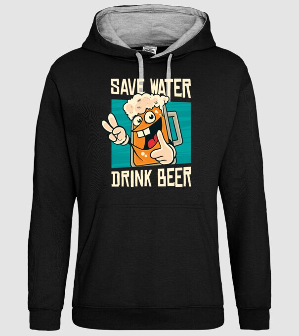 Save water, drink beer tricou amuzant bere model negru pe tricou