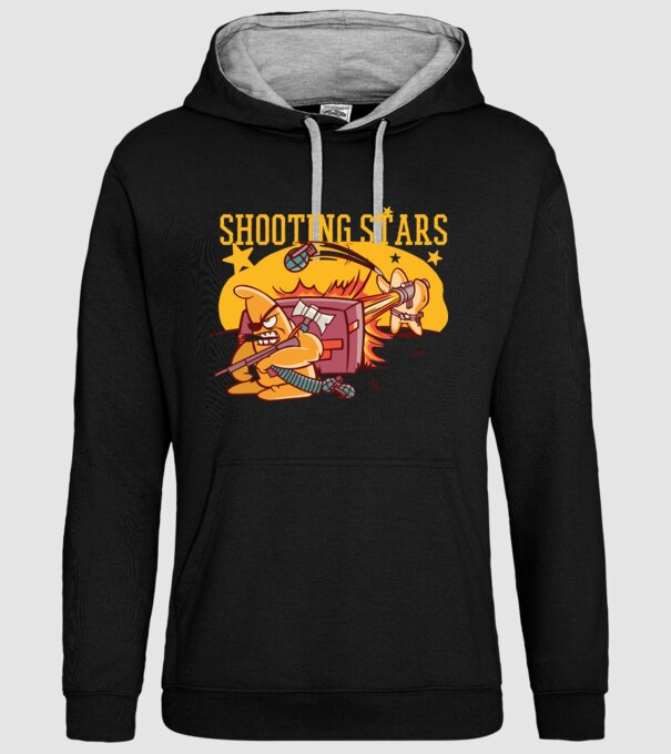 Shooting Stars model negru pe tricou